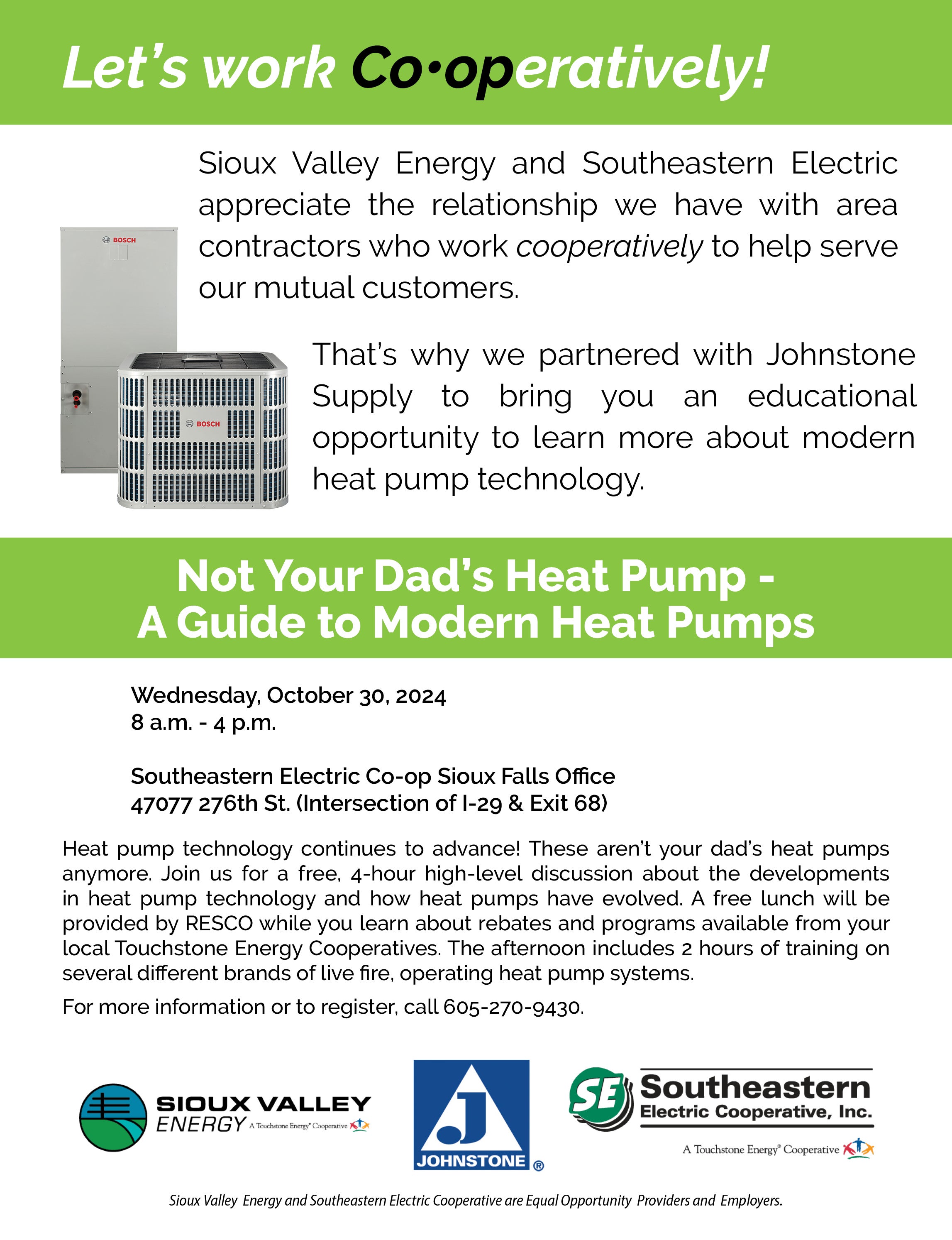 Heat pump event poster