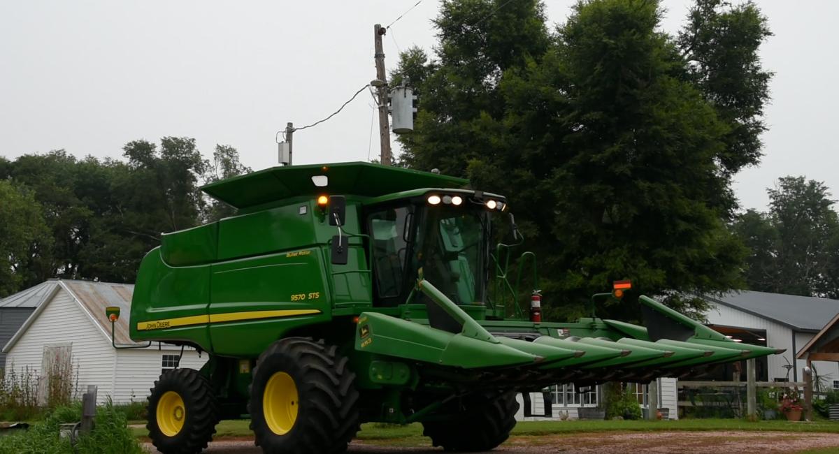 Combine in yard
